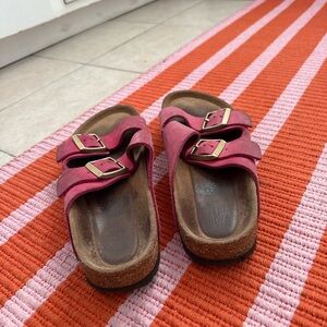 Pink Suede Birkenstock sandals